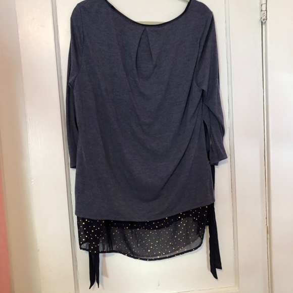 LC Lauren Conrad Purple Mock Layer Tunic - Picture 6 of 6